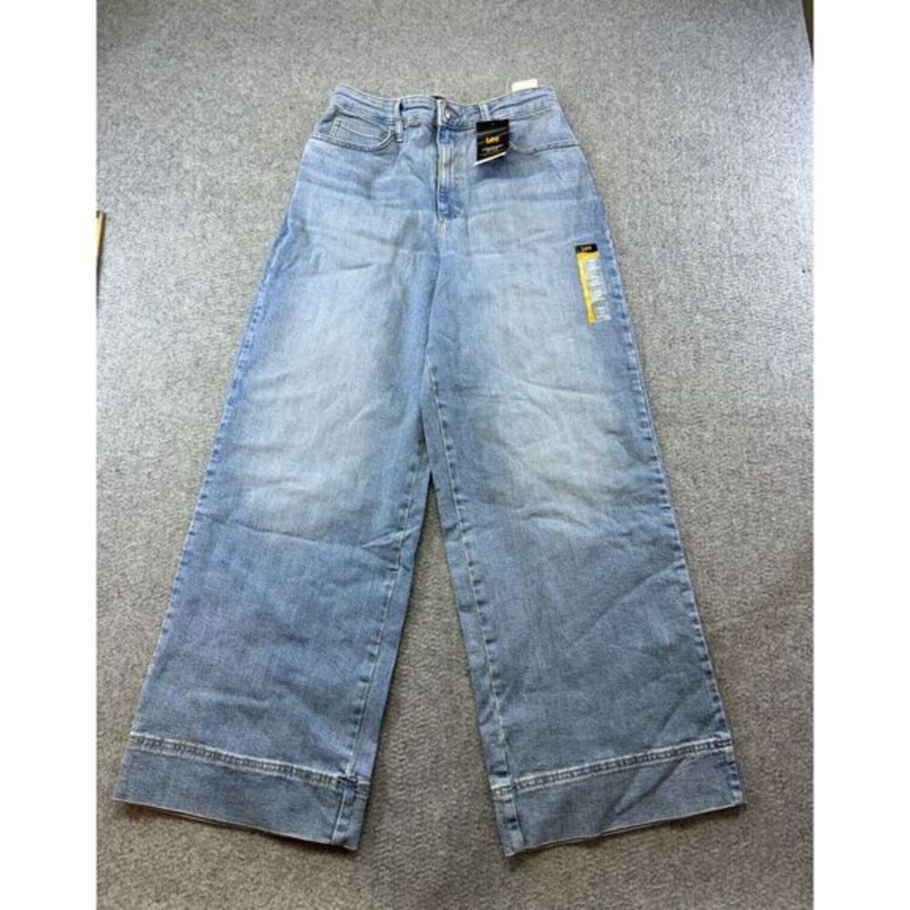 Lee‎ Jeans Womens 12 Med (29x30) Faded Wash Denim High Rise Flare Vintage Modern